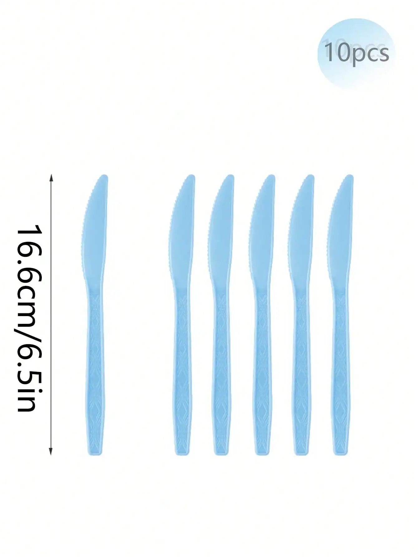 Sky Blue Party Supplies Set - Disposable Plates Spoons Forks Knives - ZOOMNSTORE