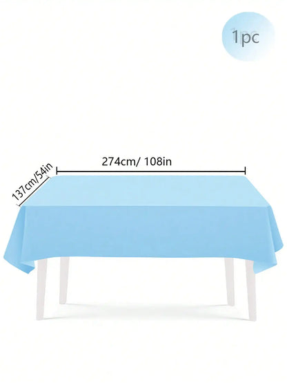 Sky Blue Party Supplies Set - Disposable Plates Spoons Forks Knives - ZOOMNSTORE