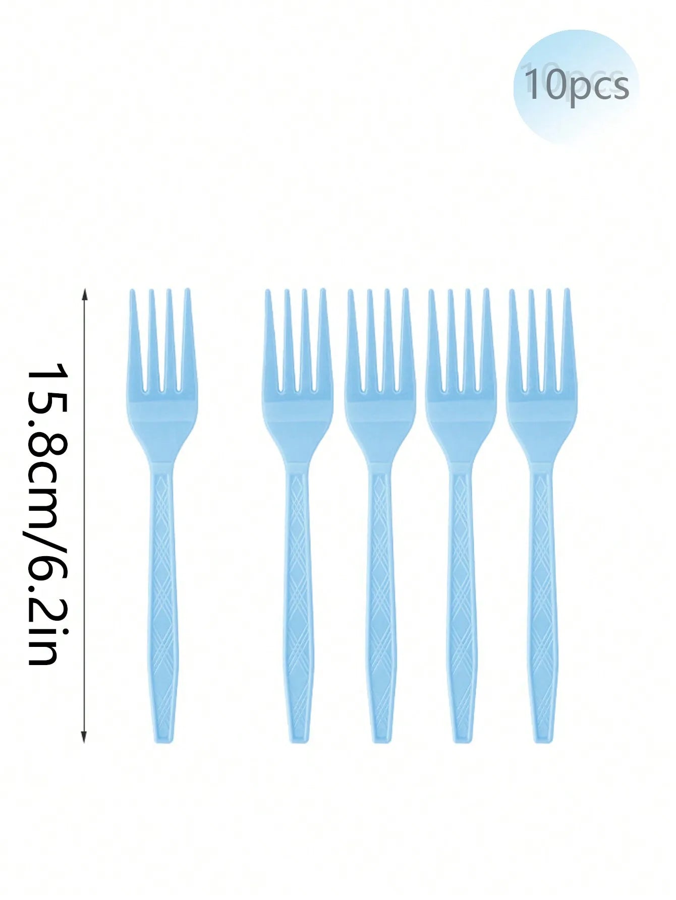 Sky Blue Party Supplies Set - Disposable Plates Spoons Forks Knives - ZOOMNSTORE