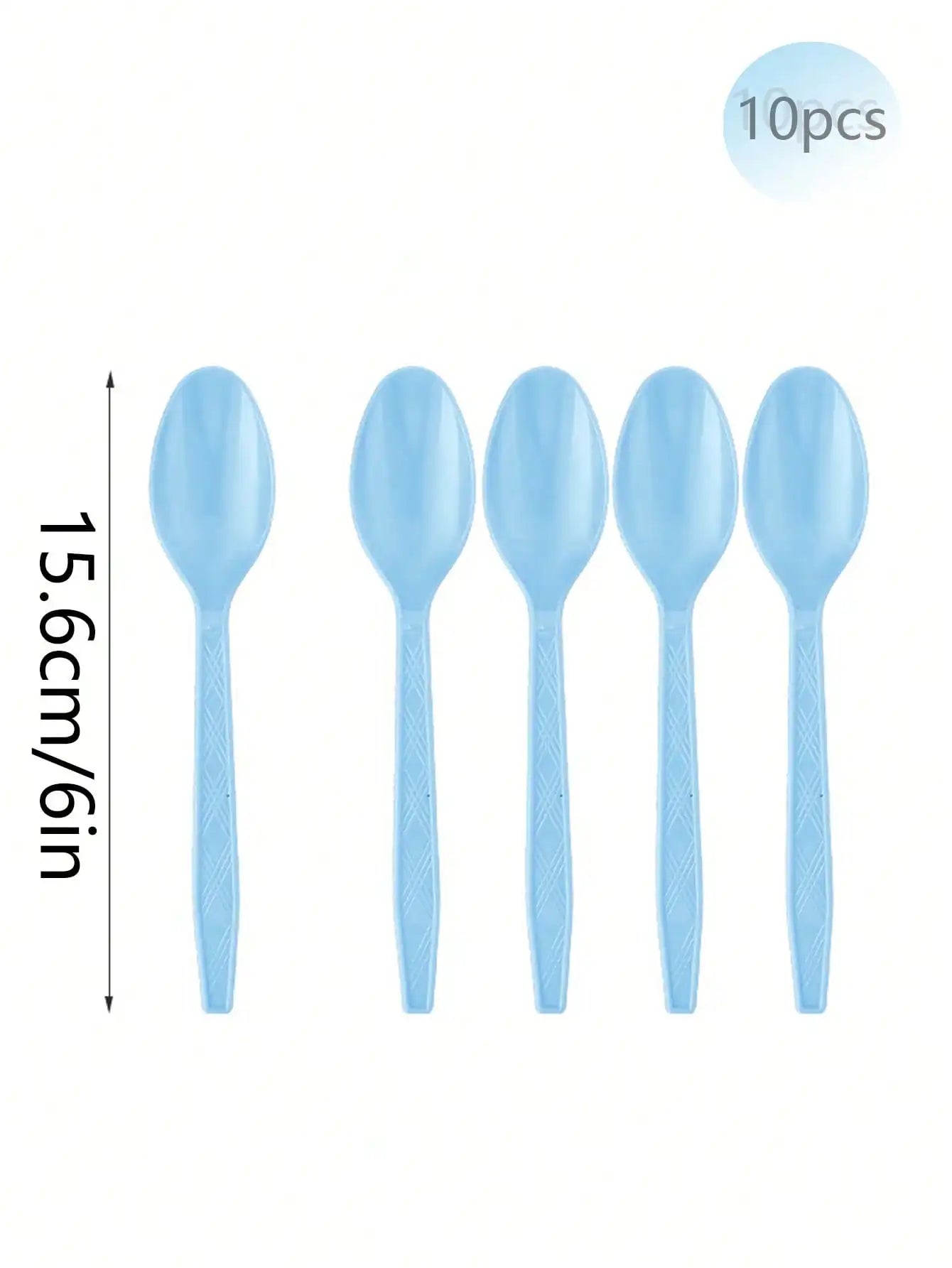 Sky Blue Party Supplies Set - Disposable Plates Spoons Forks Knives - ZOOMNSTORE