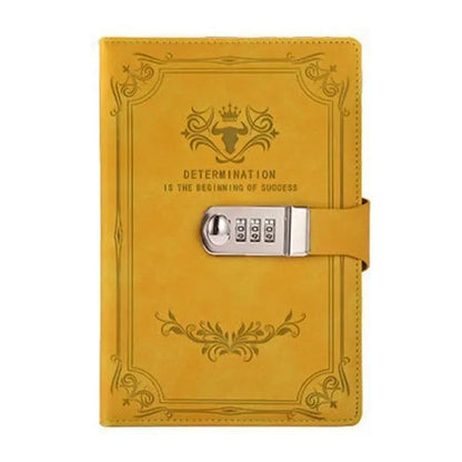 Retro Password Book with Lock - 200 Pages Diary Notebook for Students - ZOOMNSTORE
