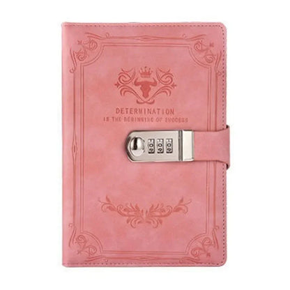Retro Password Book with Lock - 200 Pages Diary Notebook for Students - ZOOMNSTORE