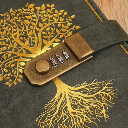 Retro A5 Password Notebook - Lockable Diary for Students  Travelers 200 Pages - ZOOMNSTORE