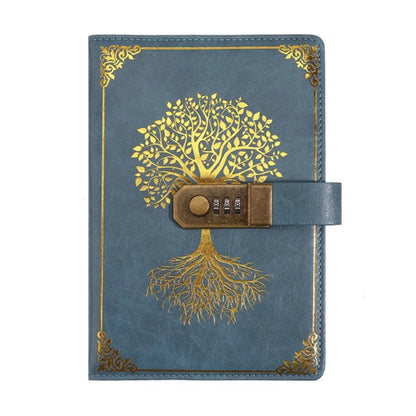 Retro A5 Password Notebook - Lockable Diary for Students  Travelers 200 Pages - ZOOMNSTORE