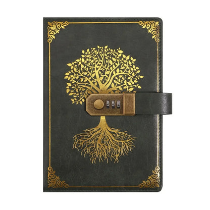 Retro A5 Password Notebook - Lockable Diary for Students  Travelers 200 Pages - ZOOMNSTORE