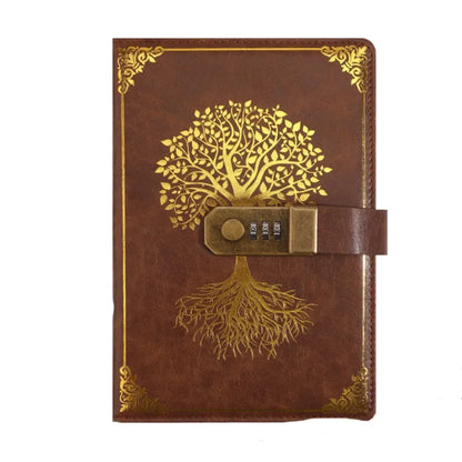 Retro A5 Password Notebook - Lockable Diary for Students  Travelers 200 Pages - ZOOMNSTORE