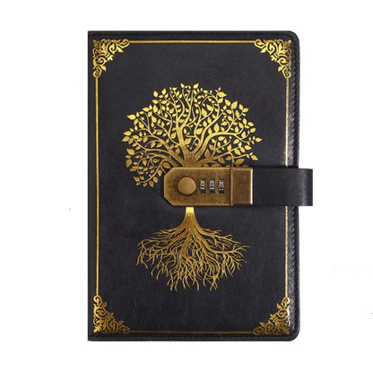 Retro A5 Password Notebook - Lockable Diary for Students  Travelers 200 Pages - ZOOMNSTORE