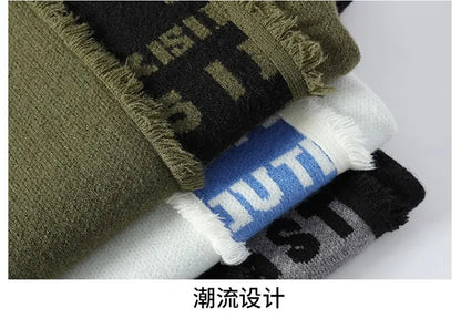 Patchwork Knitted Sweater - Men's Autumn Casual Streetwear Warm Pullover - ZOOMNSTORE