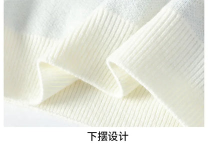Patchwork Knitted Sweater - Men's Autumn Casual Streetwear Warm Pullover - ZOOMNSTORE