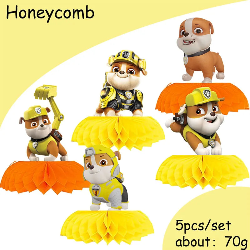 Paw Patrol Birthday Party Supplies - Rubble Tableware Set - ZOOMNSTORE
