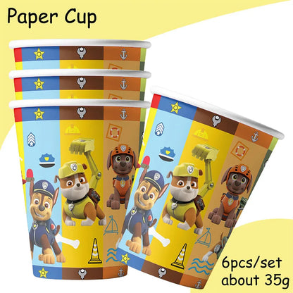 Paw Patrol Birthday Party Supplies - Rubble Tableware Set - ZOOMNSTORE