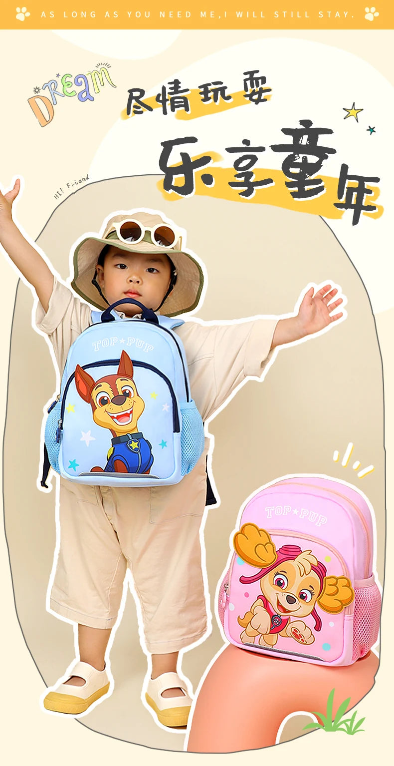 Paw Patrol Kids Backpack - Chase  Skye Preschool Knapsack for Ages 1-5T - ZOOMNSTORE