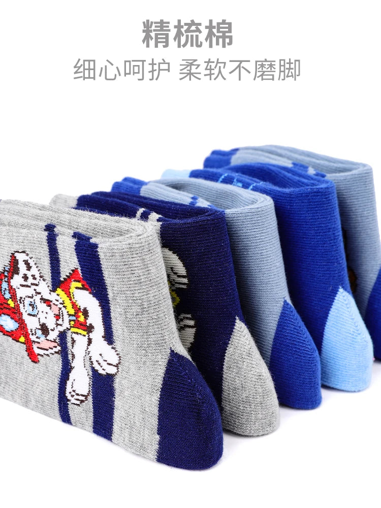 5 Pairs /Lot Genuine Paw Patrol Chase Skye Ryder Baby Boys Girls Soft Colorful Socks For Kids Breathable Toddler Warm Socks - ZOOMNSTORE
