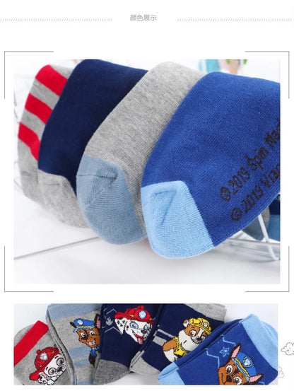 5 Pairs /Lot Genuine Paw Patrol Chase Skye Ryder Baby Boys Girls Soft Colorful Socks For Kids Breathable Toddler Warm Socks - ZOOMNSTORE