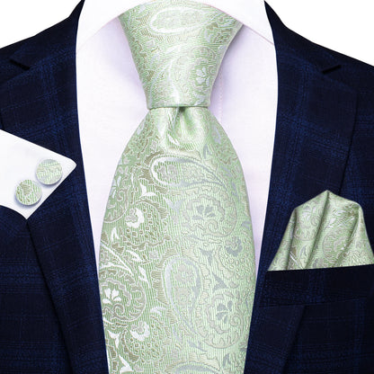 Peacock Blue Silk Wedding Tie Set - Mens Designer Tie with Hanky  Cufflinks - ZOOMNSTORE