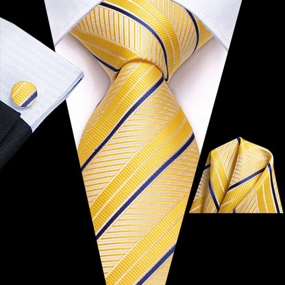 Peacock Blue Silk Wedding Tie Set - Mens Designer Tie with Hanky  Cufflinks - ZOOMNSTORE