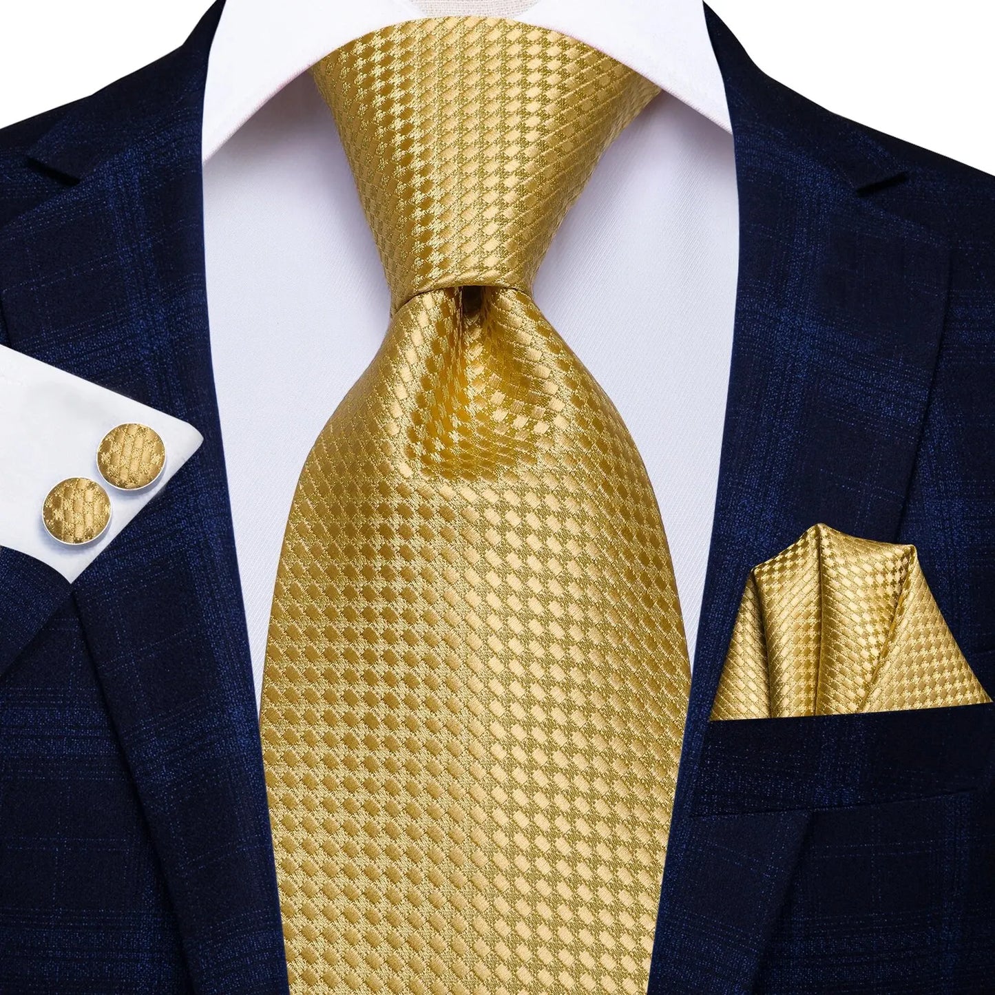 Peacock Blue Silk Wedding Tie Set - Mens Designer Tie with Hanky  Cufflinks - ZOOMNSTORE