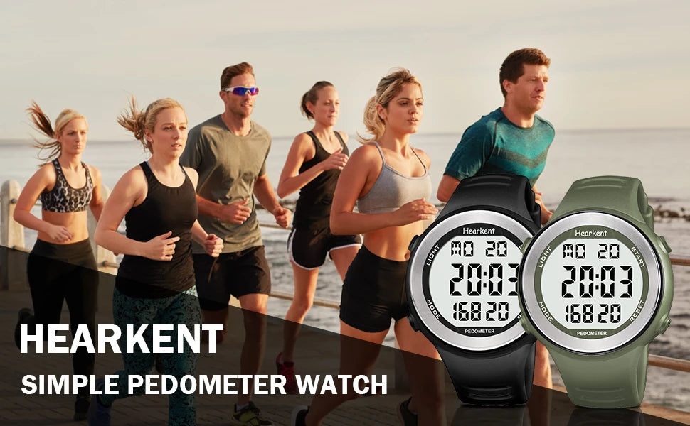 Pedometer Watch Waterproof - Digital Sport Watch With Step Counter & Calorie Tracker - ZOOMNSTORE