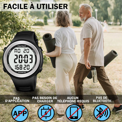 Pedometer Watch Waterproof - Digital Sport Watch With Step Counter & Calorie Tracker - ZOOMNSTORE