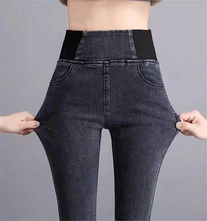 Pencil Jeans Women Spring Fall High Waist Skinny Denim Pants New Korean Casual Stretch Vaqueros Vintage Leggings Kot Pantolon - ZOOMNSTORE
