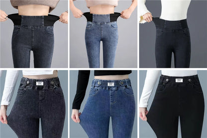 Pencil Jeans Women Spring Fall High Waist Skinny Denim Pants New Korean Casual Stretch Vaqueros Vintage Leggings Kot Pantolon - ZOOMNSTORE