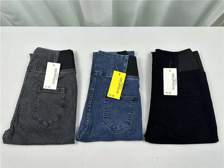 Pencil Jeans Women Spring Fall High Waist Skinny Denim Pants New Korean Casual Stretch Vaqueros Vintage Leggings Kot Pantolon - ZOOMNSTORE