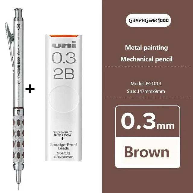 Pentel Graphgear 1000 Mechanical Pencil - Low Center of Gravity 03050709mm Art Supplies - ZOOMNSTORE