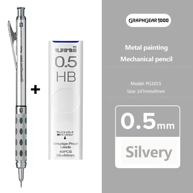 Pentel Graphgear 1000 Mechanical Pencil - Low Center of Gravity 03050709mm Art Supplies - ZOOMNSTORE