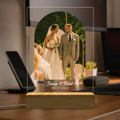Personalized 3D Night Light - Custom Photo  Text Lamp Valentines Day Wedding Birthday Gift 7 Color Options - ZOOMNSTORE