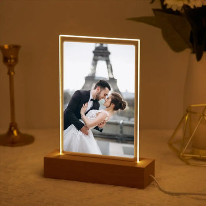 Personalized 3D Night Light - Custom Photo  Text Lamp Valentines Day Wedding Birthday Gift 7 Color Options - ZOOMNSTORE