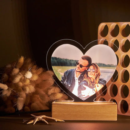 Personalized 3D Night Light - Custom Photo  Text Lamp Valentines Day Wedding Birthday Gift 7 Color Options - ZOOMNSTORE