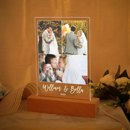 Personalized 3D Night Light - Custom Photo  Text Lamp Valentines Day Wedding Birthday Gift 7 Color Options - ZOOMNSTORE