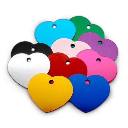 Personalized Aluminum Pet ID Tags - Custom Engravable Name Plates 100pcs - ZOOMNSTORE