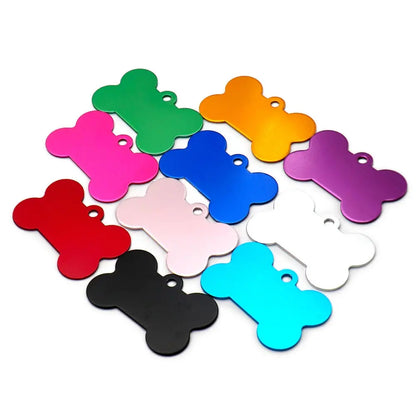 Personalized Aluminum Pet ID Tags - Custom Engravable Name Plates 100pcs - ZOOMNSTORE