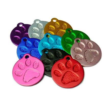 Personalized Aluminum Pet ID Tags - Custom Engravable Name Plates 100pcs - ZOOMNSTORE