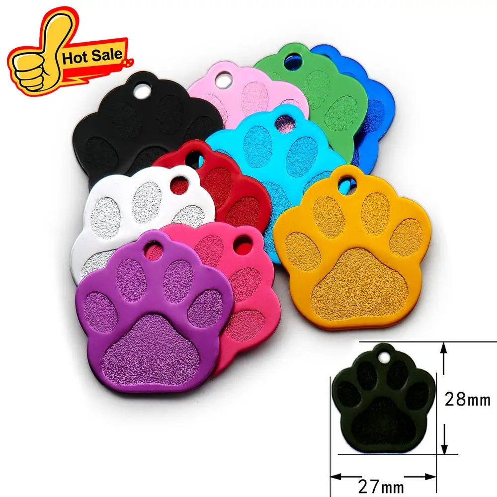 Personalized Aluminum Pet ID Tags - Custom Engravable Name Plates 100pcs - ZOOMNSTORE