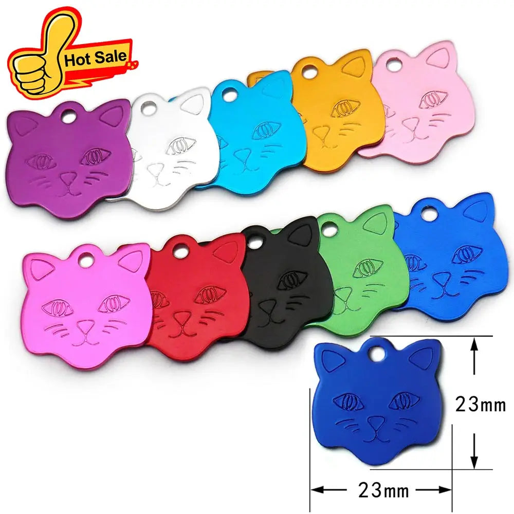 Personalized Aluminum Pet ID Tags - Custom Engravable Name Plates 100pcs - ZOOMNSTORE