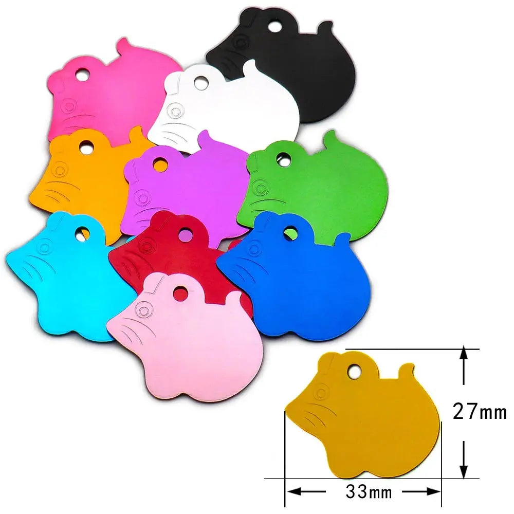Personalized Aluminum Pet ID Tags - Custom Engravable Name Plates 100pcs - ZOOMNSTORE