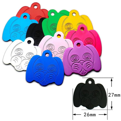 Personalized Aluminum Pet ID Tags - Custom Engravable Name Plates 100pcs - ZOOMNSTORE