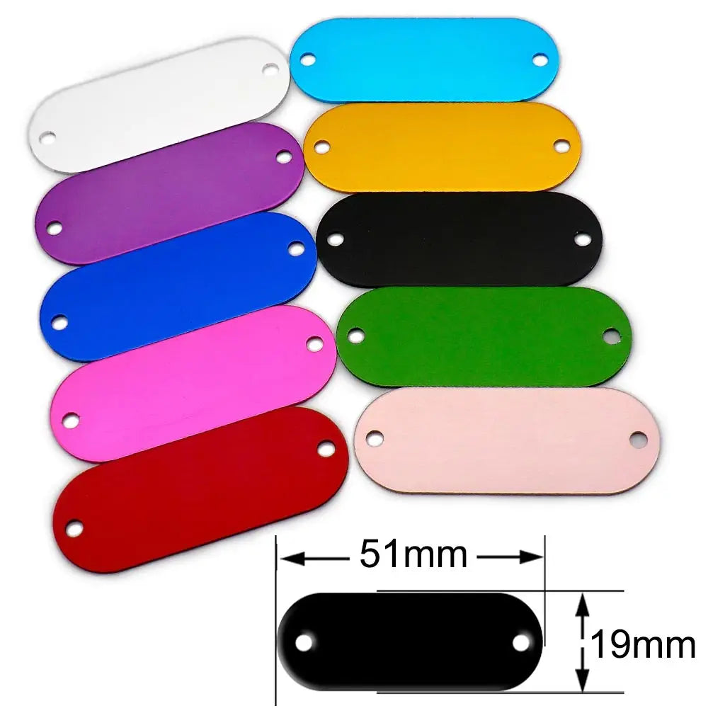 Personalized Aluminum Pet ID Tags - Custom Engravable Name Plates 100pcs - ZOOMNSTORE
