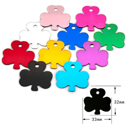 Personalized Aluminum Pet ID Tags - Custom Engravable Name Plates 100pcs - ZOOMNSTORE