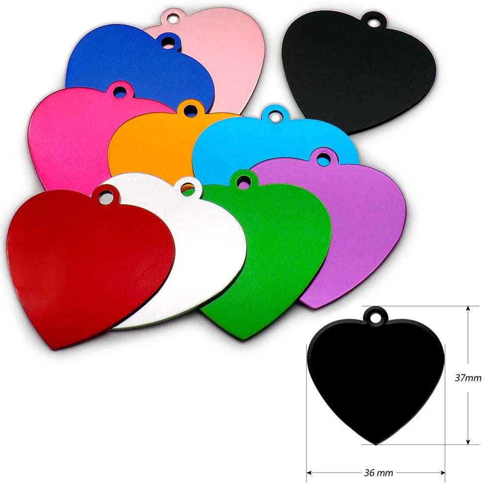 Personalized Aluminum Pet ID Tags - Custom Engravable Name Plates 100pcs - ZOOMNSTORE
