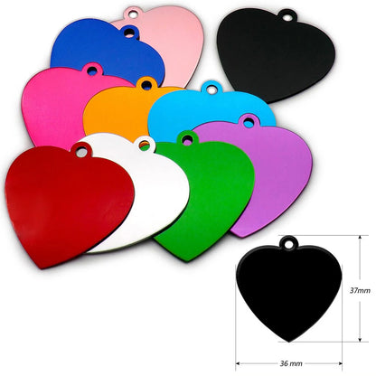 Personalized Aluminum Pet ID Tags - Custom Engravable Name Plates 100pcs - ZOOMNSTORE