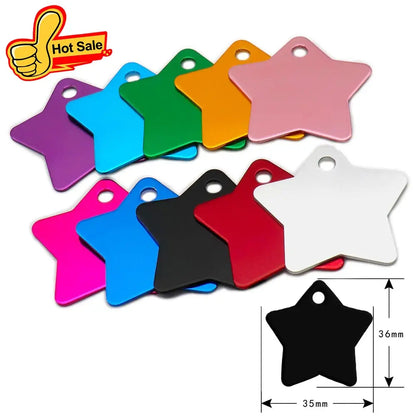 Personalized Aluminum Pet ID Tags - Custom Engravable Name Plates 100pcs - ZOOMNSTORE