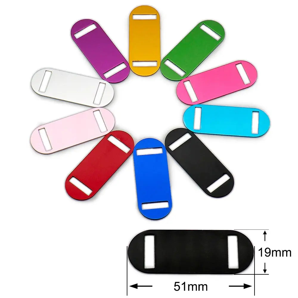 Personalized Aluminum Pet ID Tags - Custom Engravable Name Plates 100pcs - ZOOMNSTORE