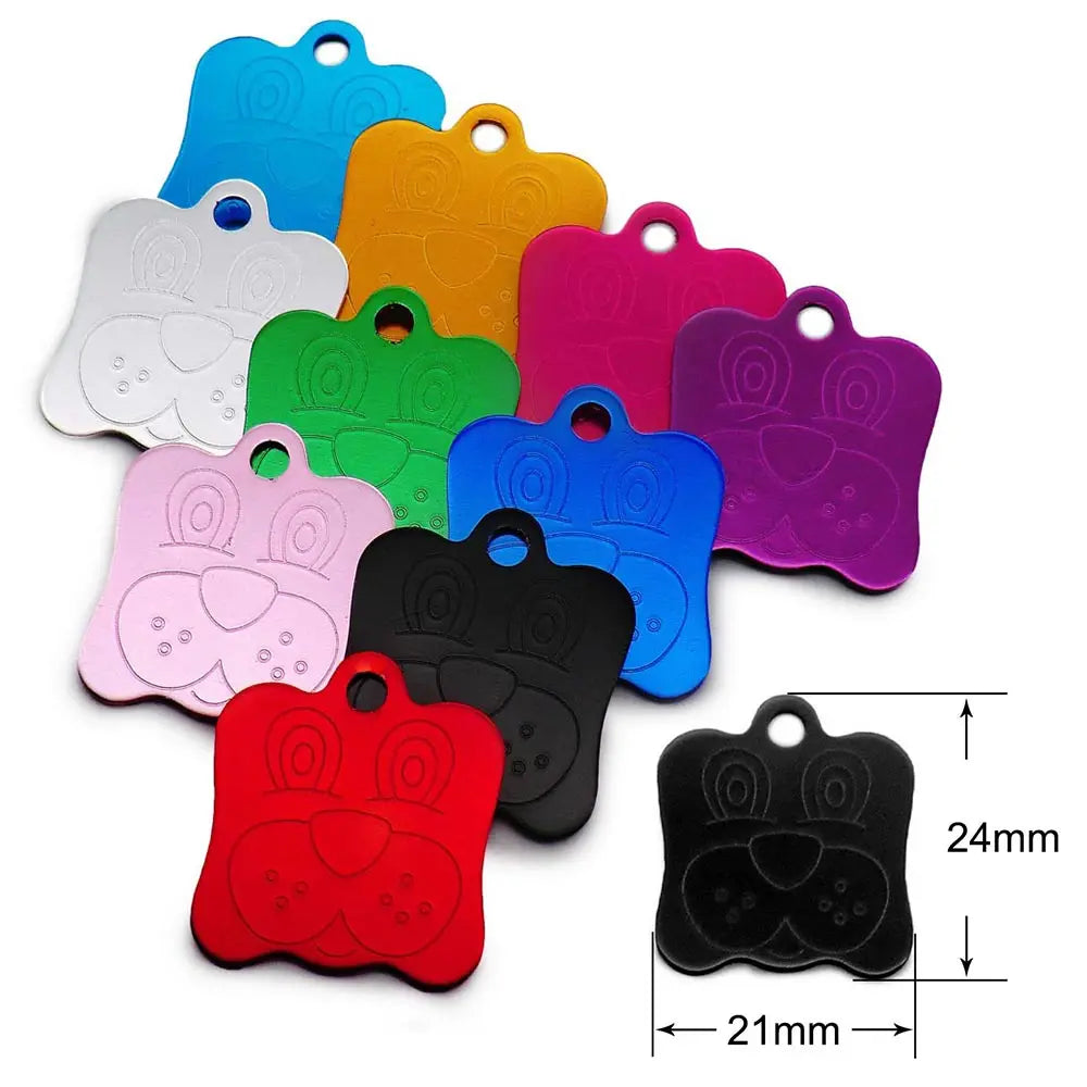 Personalized Aluminum Pet ID Tags - Custom Engravable Name Plates 100pcs - ZOOMNSTORE