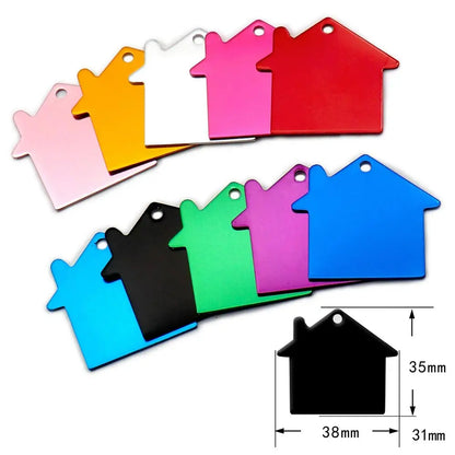 Personalized Aluminum Pet ID Tags - Custom Engravable Name Plates 100pcs - ZOOMNSTORE