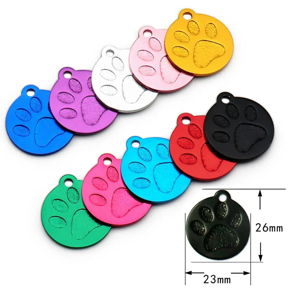 Personalized Aluminum Pet ID Tags - Custom Engravable Name Plates 100pcs - ZOOMNSTORE