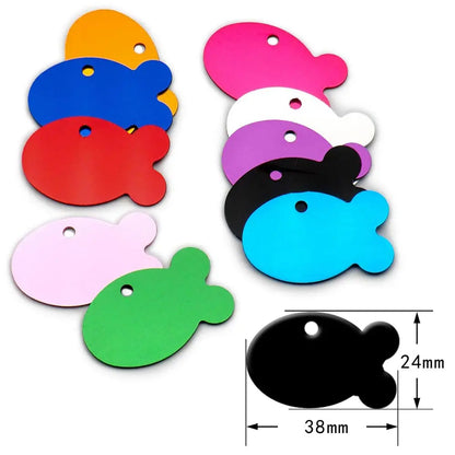 Personalized Aluminum Pet ID Tags - Custom Engravable Name Plates 100pcs - ZOOMNSTORE