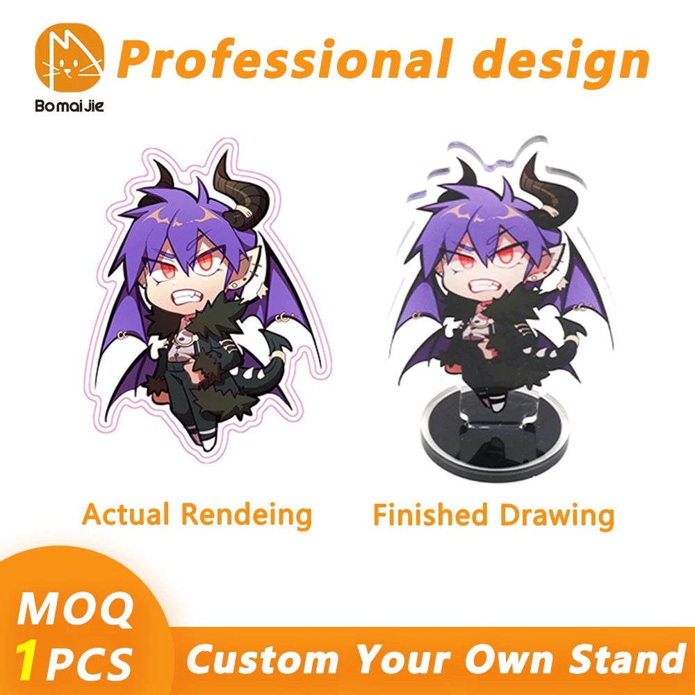 Personalized Anime Character Cartoon Acrylic Stand Custom Transparent Printing Souvenir Birthday Gift Pet Cat Dog Keychain - ZOOMNSTORE
